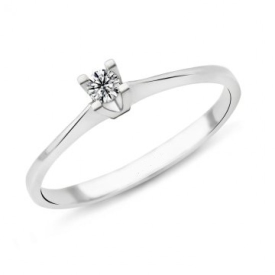 0.10 Karat D Renk Pırlanta Tektaş Yüzük PR330