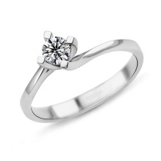 0.43 Karat F Renk HRD Sertifikalı Pırlanta Tektaş Yüzük PR342