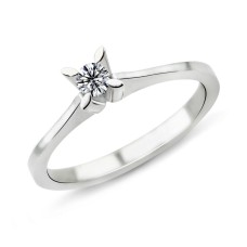 0.19 Karat E Renk Pırlanta Tektaş Yüzük PR376