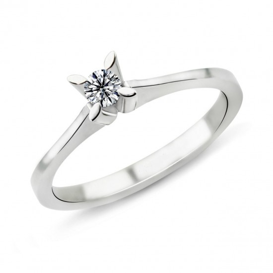 0.19 Karat E Renk Pırlanta Tektaş Yüzük PR376