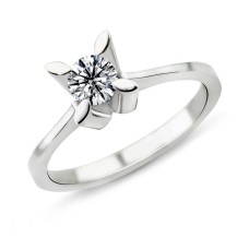 0.49 Karat F Renk HRD Sertifikalı Pırlanta Tektaş Yüzük PR440