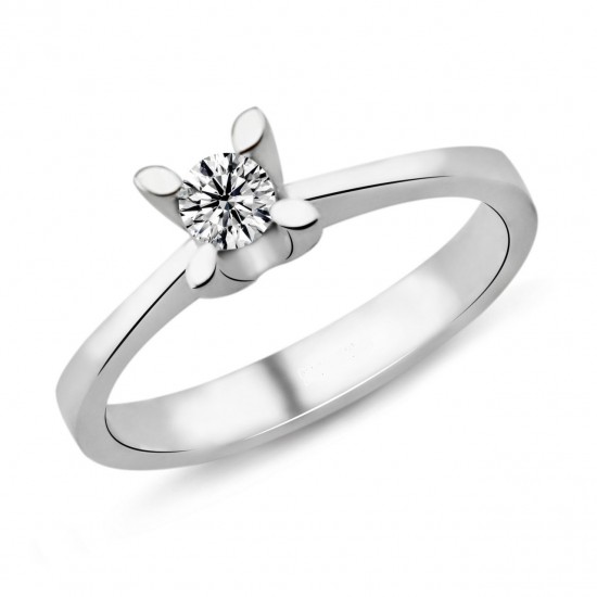 0.42 Karat F Renk HRD Sertifikalı Pırlanta Tektaş Yüzük PR443