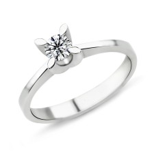 0.30 Karat F Renk HRD Sertifikalı Pırlanta Tektaş Yüzük PR457