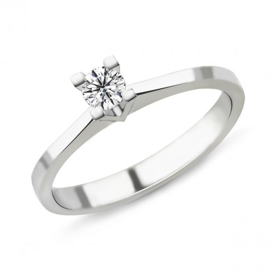 0.25 Karat D Renk Pırlanta Tektaş Yüzük PR477