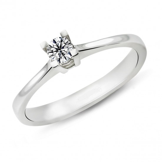 0.13 Karat D Renk Tektaş Pırlanta Yüzük PR502