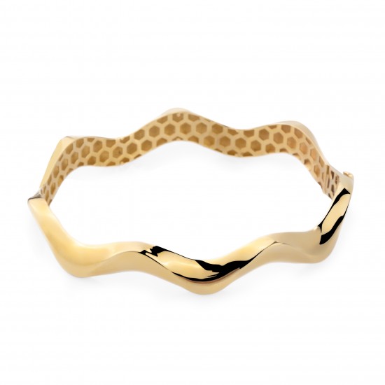 14 Ayar Altın Dalga Model Kelepçe Bileklik HSM10017 14 Ayar Altın Dalga Model Kelepçe Bileklik HSM10017