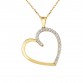 14 Ayar Altın Kalp Kolye HSM10022