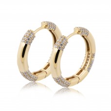 Taşlı Halka Küpe HSM10031