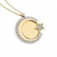 14 Ayar Altın Ay Yıldız Kolye HSM10035