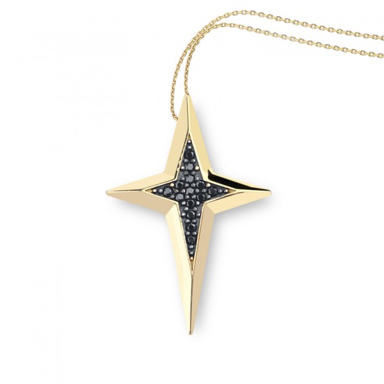 14 Ayar Altın Yıldız Kolye HSM10036