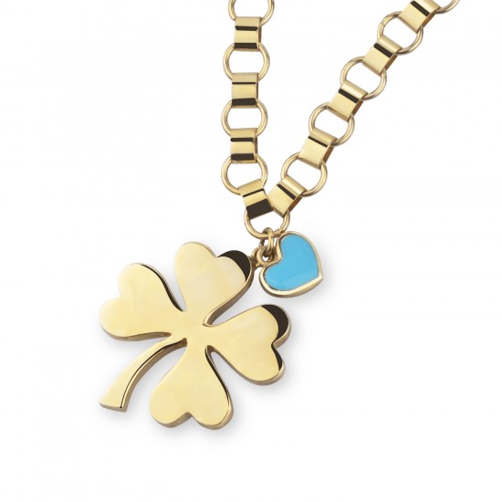 14 Ayar Altın Yonca Kolye HSM10041