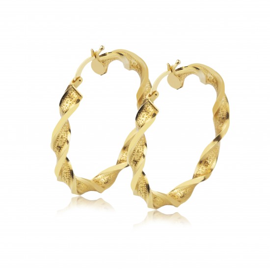 Burgu Halka Altın Küpe HSM10048