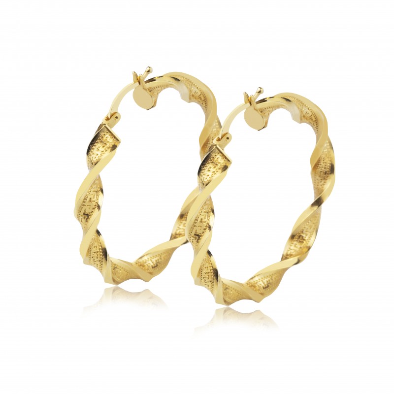 Burgu Halka Altın Küpe HSM10048