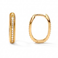 Altın Oval Küpe HSM10066