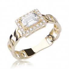 14 Ayar Altın Baget Yüzük HSM10076