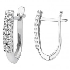 14 Ayar Altın Oval Küpe HSM10083