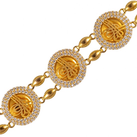 14 Ayar Altın Tuğra Bileklik HSM10114