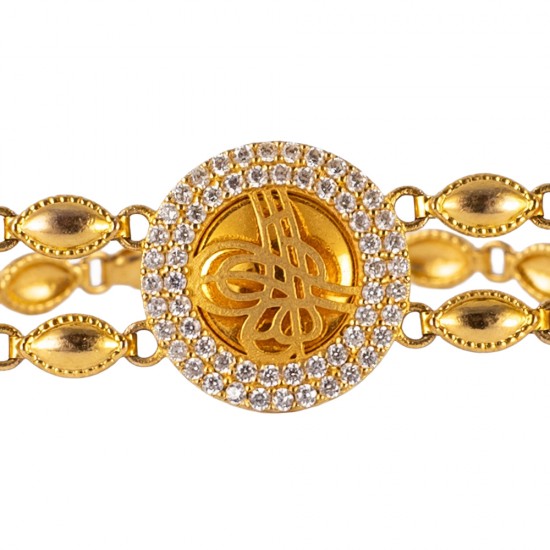 14 Ayar Altın Tuğra Bileklik HSM10114