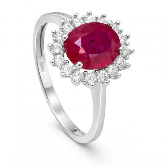 14 Ayar Altın Yakut Yüzük HSM10123