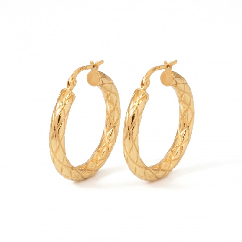 14 Ayar Altın Halka Küpe HSM10129