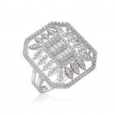 14 Ayar Altın Yaprak Detaylı Baget Yüzük HSM10002