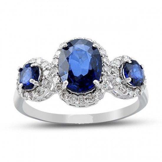 2.36 Ct Pırlanta Safir Yüzük RTY14