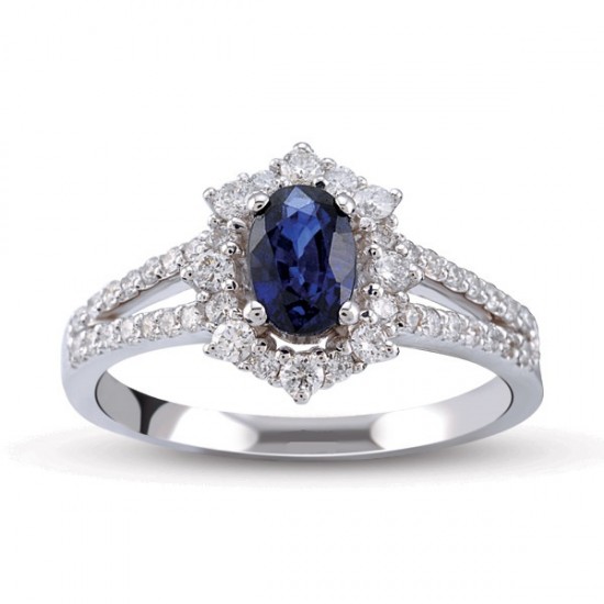 1.02 Ct Pırlanta Safir Yüzük RTY23