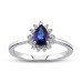 0.42 Ct Pırlanta Safir Yüzük RTY29