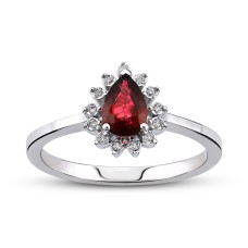 0.52 Ct Pırlanta Yakut Yüzük RTY30