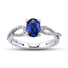 1.10 Ct Pırlanta Safir Yüzük RTY36