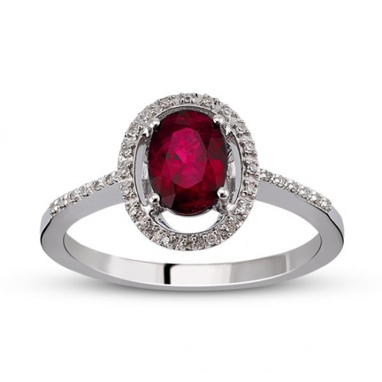 1.05 Ct Pırlanta Yakut Yüzük RTY8