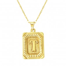 Pullu T Harfi Zincir Kolye KLY2048