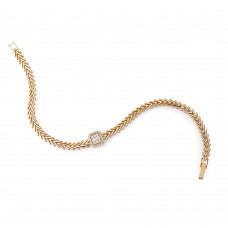 Balık Sırtı 14 Ayar Pırlanta Bileklik HSM10094