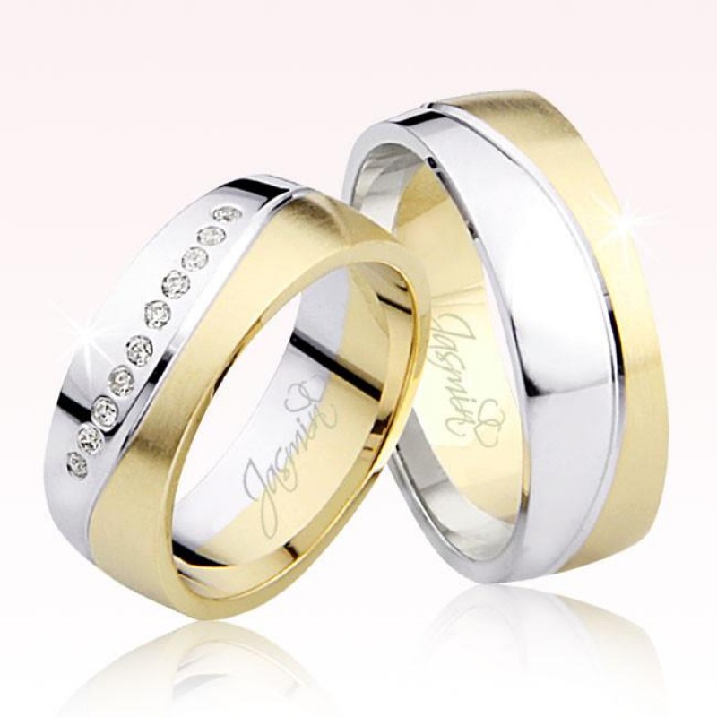 Sarı Beyaz Altın Alyans 1204-1