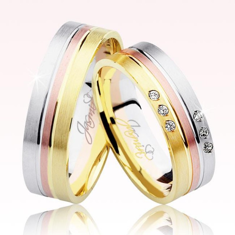 Üç Renk Altın Alyans 1501-1