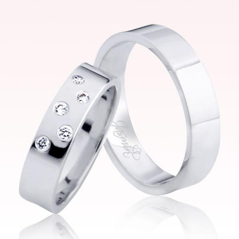 Sarı Beyaz Taşlı Altın Alyans 1502-3 Sarı Beyaz Taşlı Altın Alyans 1502-3