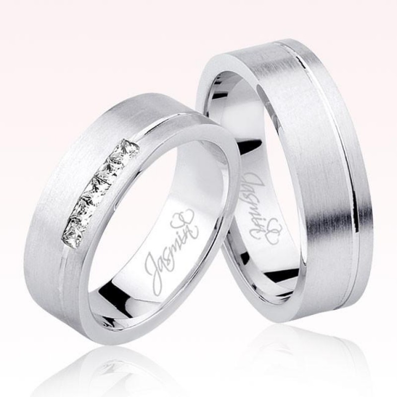 Beyaz Altın Alyans 1602-4 Beyaz Altın Alyans 1602-4