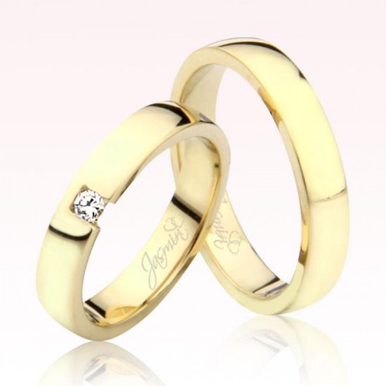 Sarı Tektaş Altın Alyans 1903-3 Sarı Tektaş Altın Alyans 1903-3