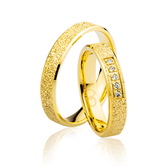Sarı Taşlı Altın Alyans 1904-2 Sarı Taşlı Altın Alyans 1904-2