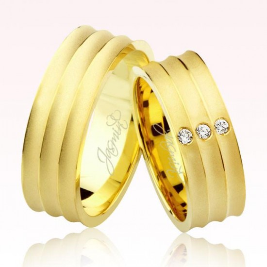 Sarı Bölmeli Altın Alyans 2102-3 Sarı Bölmeli Altın Alyans 2102-3