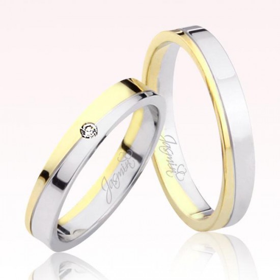 Sarı Beyaz Altın Alyans 2204-4