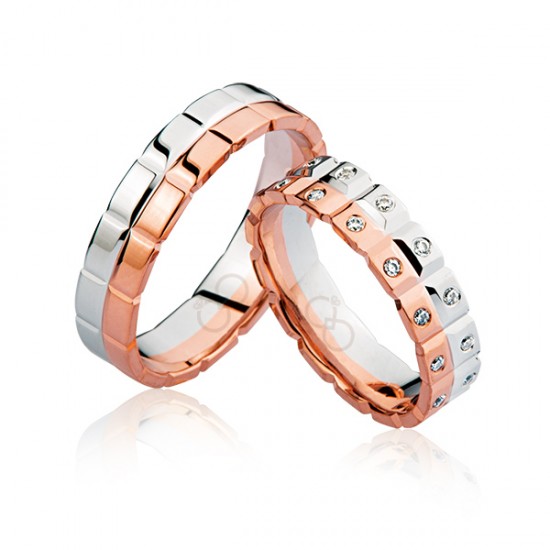 Rose Beyaz Kareli Alyans 2302-1