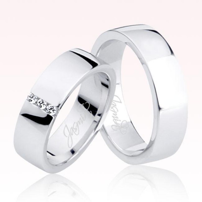 Beyaz Taşlı Altın Alyans 2401-3 Beyaz Taşlı Altın Alyans 2401-3