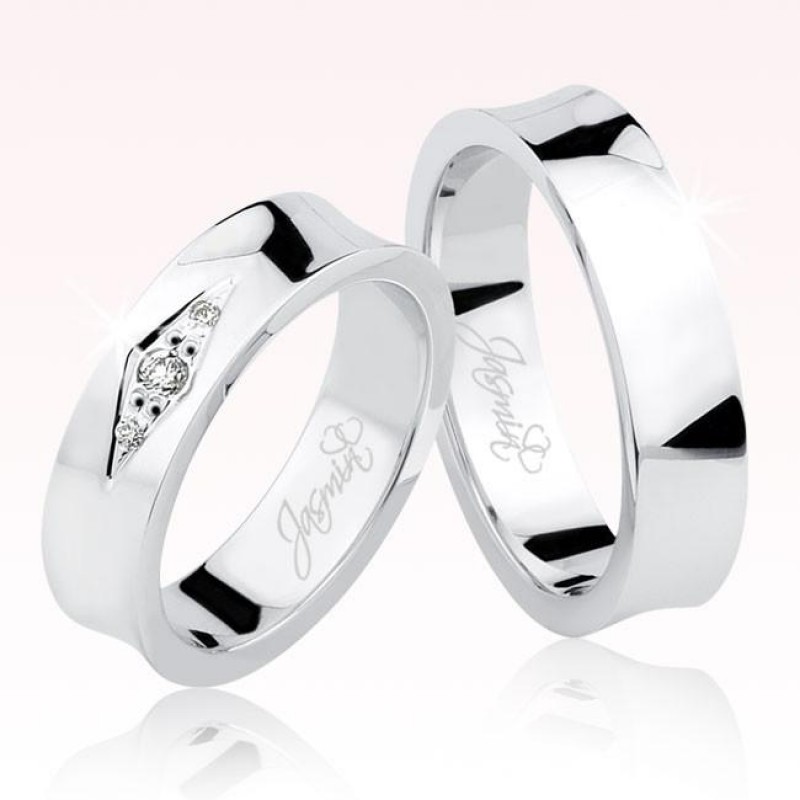 Beyaz Taşlı Altın Alyans 2503-2 Beyaz Taşlı Altın Alyans 2503-2