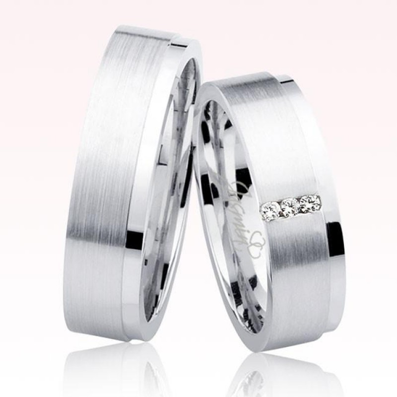 Beyaz Altın Alyans 2602-2 Beyaz Altın Alyans 2602-2