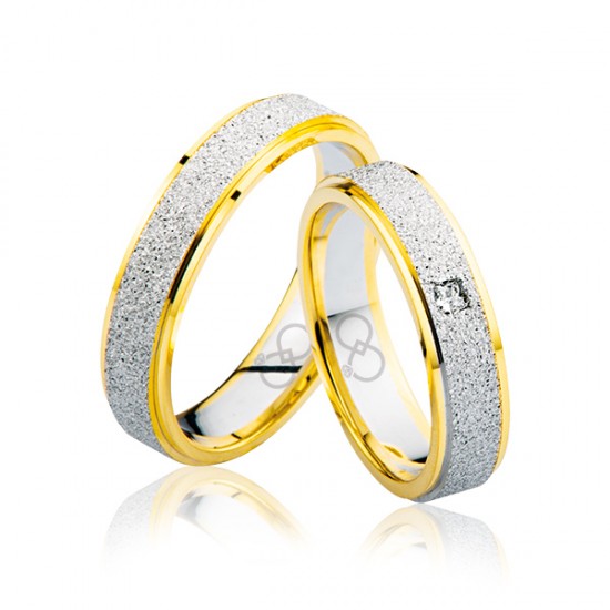 Sarı Beyaz Altın Alyans 2605-1