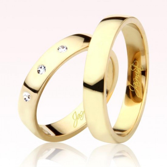 Sarı Taşlı Altın Alyans 2805-2 Sarı Taşlı Altın Alyans 2805-2