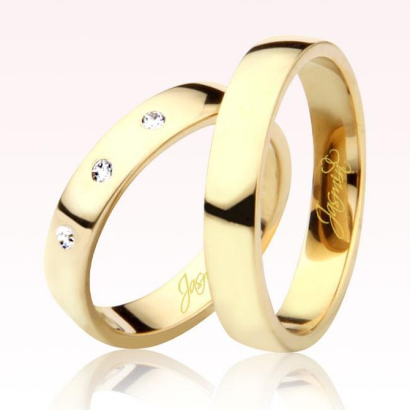 Sarı Taşlı Altın Alyans 2805-2 Sarı Taşlı Altın Alyans 2805-2