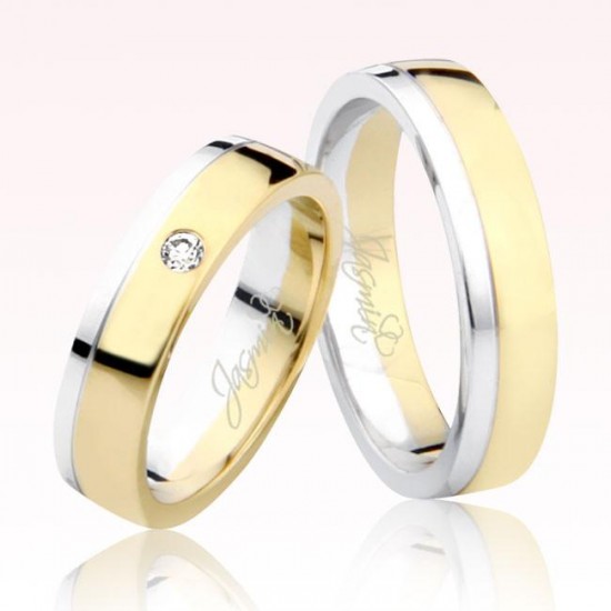 Sarı Beyaz Altın Alyans 2902-2
