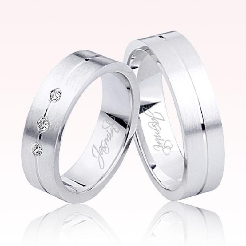 Beyaz Altın Alyans 3001-2 Beyaz Altın Alyans 3001-2